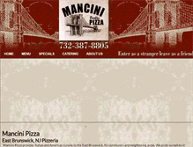 Tablet Screenshot of mancinipizza.com